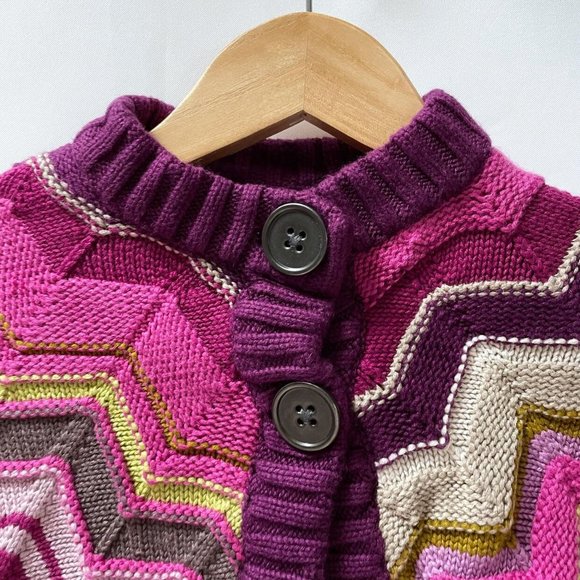 Missoni for Target Girls Chevron Knit Cape Sweater Purple Pink Size XL 4T–5T - Picture 3 of 6